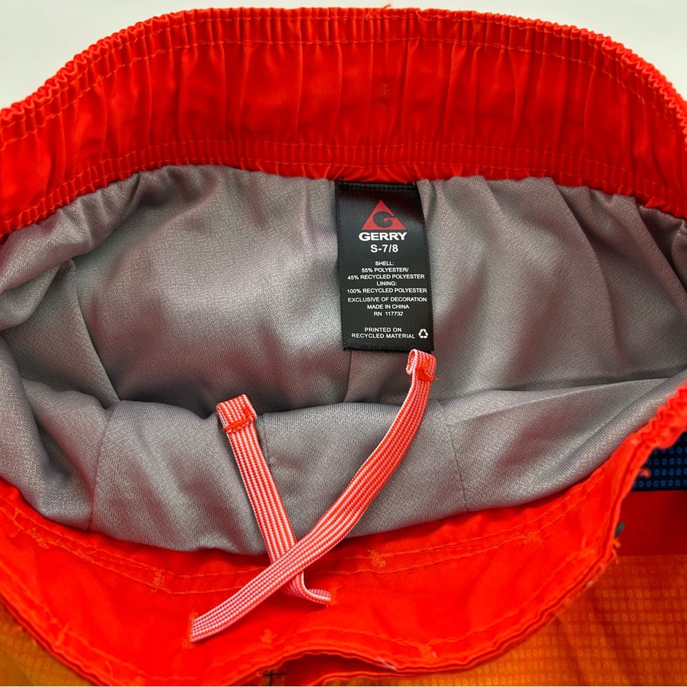 SOLD Gerry Colorblock Back Elastic Boxer Style Liner Swim BoardTrunks Size S 7/8 - Picture 6 of 11